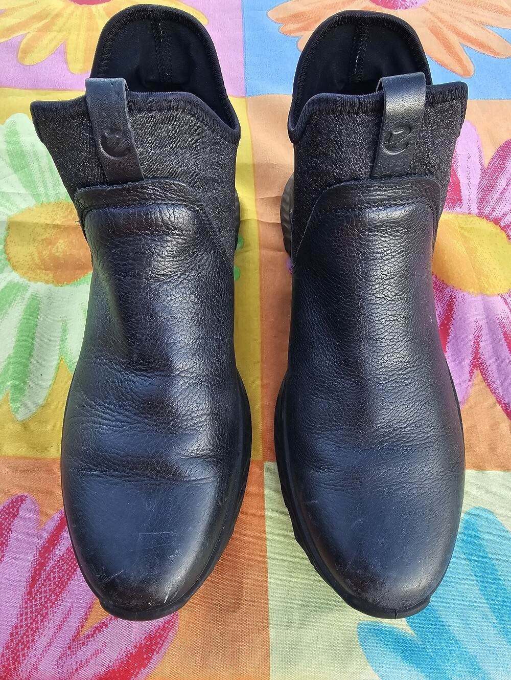 ECCO Exostrike Mens 9 Black Leather Chelsea Boots Gore-Tex Waterproof EU 40